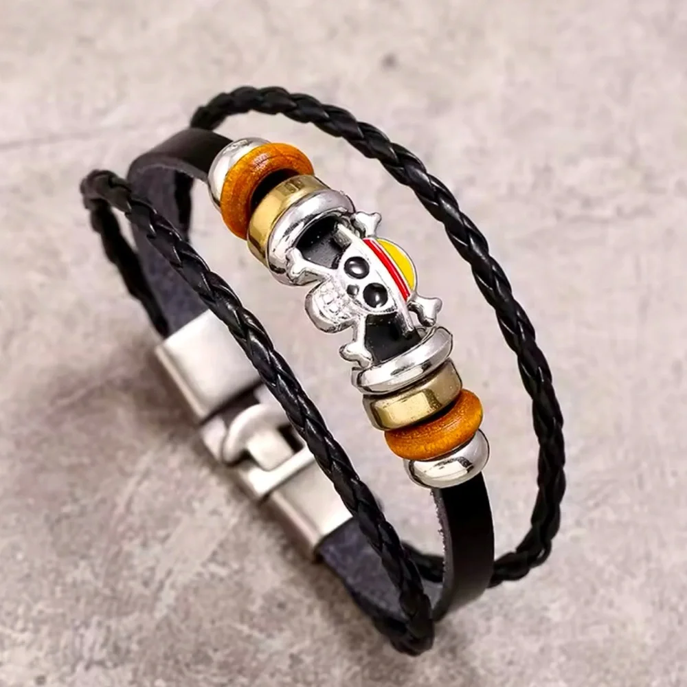 Onepiece Black and Orange Unisex Bracelet